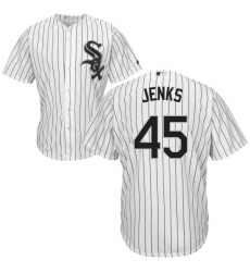 Youth Majestic Chicago White Sox #45 Bobby Jenks Replica White Home Cool Base MLB Jersey