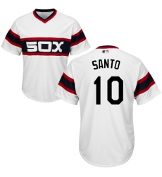 Youth Majestic Chicago White Sox #10 Ron Santo Authentic White 2013 Alternate Home Cool Base MLB Jersey