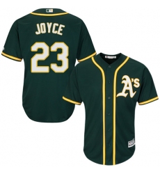 Youth Majestic Oakland Athletics #23 Matt Joyce Authentic Green Alternate 1 Cool Base MLB Jersey