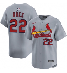 Men's St. Louis Cardinals #22 Joshua Báez Gray 2024 Away Limited Stitched Baseball Jersey