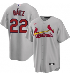 Men's St. Louis Cardinals #22 Joshua Báez Gray Cool Base Stitched Baseball Jersey