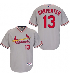 Men's Majestic St. Louis Cardinals #13 Matt Carpenter Replica Grey 1978 Turn Back The Clock MLB Jersey