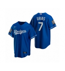 Men's Los Angeles Dodgers #7 Julio Urias Royal 2020 World Series Replica Jersey