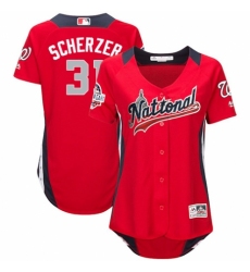 Women's Majestic Washington Nationals #31 Max Scherzer Game Red National League 2018 MLB All-Star MLB Jersey