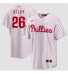 Men's Philadelphia Phillies #26 Chase Utley White 2026 Cool Base Stitched Jersey