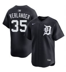 Men's Detroit Tigers #35 Justin Verlander Black 2026 Limited Stitched Baseball Jersey