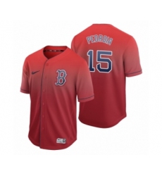 Men's Boston Red Sox #15 Dustin Pedroia Red Fade Nike Jersey