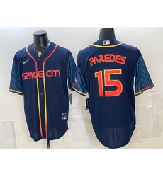 Men's Houston Astros #15 Isaac Paredes Navy City Connect Cool Base Stitched Jersey