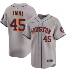 Men's Houston Astros #45 Tatsuya Imai Grey 2026 Limited Stitched Baseball Jersey