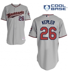 Men's Majestic Minnesota Twins #26 Max Kepler Replica Grey Road Cool Base MLB Jersey