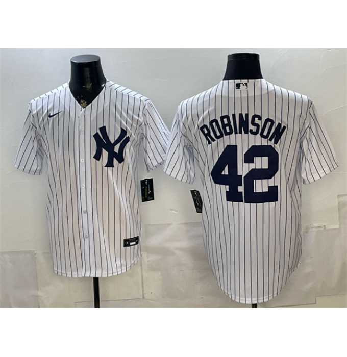 Men's New York Yankees #42 Jackie Robinson White Stitched Baseball Jersey