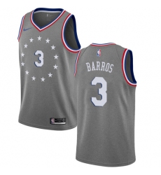 Women's Nike Philadelphia 76ers #3 Dana Barros Swingman Gray NBA Jersey - City Edition