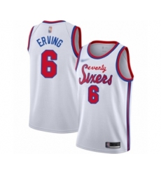 Youth Philadelphia 76ers #6 Julius Erving Swingman White Hardwood Classics Basketball Jersey