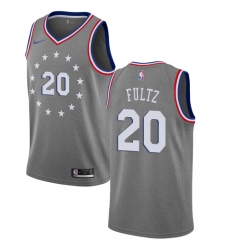 Youth Nike Philadelphia 76ers #20 Markelle Fultz Swingman Gray NBA Jersey - City Edition