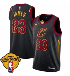 Men's Nike Cleveland Cavaliers #23 LeBron James Swingman Black 2018 NBA Finals Bound NBA Jersey Statement Edition