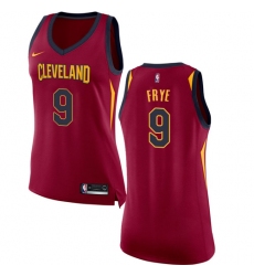 Women's Nike Cleveland Cavaliers #9 Channing Frye Swingman Maroon NBA Jersey - Icon Edition