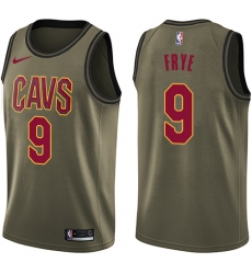 Youth Nike Cleveland Cavaliers #9 Channing Frye Swingman Green Salute to Service NBA Jersey