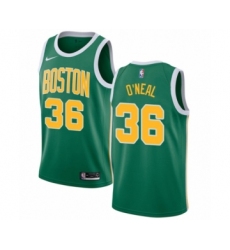 Women's Nike Boston Celtics #36 Shaquille O'Neal Green Swingman Jersey - Earned Edition