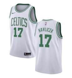 Youth Nike Boston Celtics #17 John Havlicek Authentic White NBA Jersey - Association Edition
