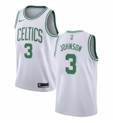 Youth Nike Boston Celtics #3 Dennis Johnson Authentic White NBA Jersey - Association Edition