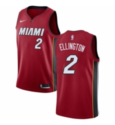 Men's Nike Miami Heat #2 Wayne Ellington Swingman Red NBA Jersey Statement Edition