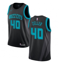 Women's Nike Jordan Charlotte Hornets #40 Cody Zeller Swingman Black NBA Jersey - 2018 19 City Edition