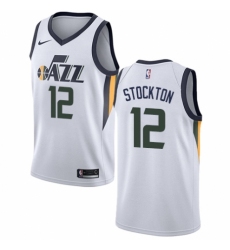 Women's Nike Utah Jazz #12 John Stockton Authentic NBA Jersey - Association Edition