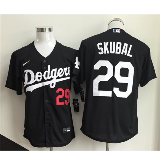 Men's Los Angeles Dodgers #29 Tarik Skubal Black 2026 Cool Base Stitched Baseball Jersey