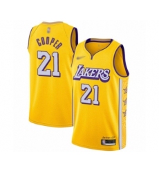 Women's Los Angeles Lakers #21 Michael Cooper Swingman Gold Basketball Jersey - 2019 20 City Edition