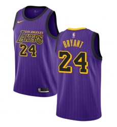 Youth Nike Los Angeles Lakers #24 Kobe Bryant Swingman Purple NBA Jersey - City Edition
