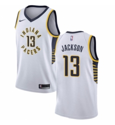 Women's Nike Indiana Pacers #13 Mark Jackson Authentic White NBA Jersey - Association Edition