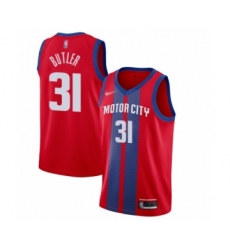Youth Detroit Pistons #31 Caron Butler Swingman Red Basketball Jersey - 2019 20 City Edition