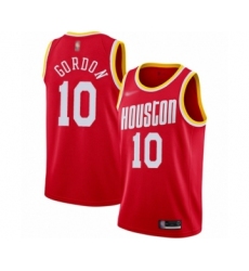 Men's Houston Rockets #10 Eric Gordon Authentic Red Hardwood Classics Finished Basketball Jersey
