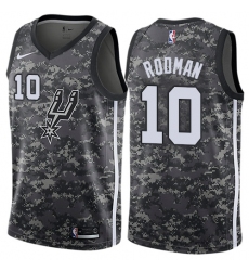 Men's Nike San Antonio Spurs #10 Dennis Rodman Swingman Camo NBA Jersey - City Edition