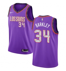 Men's Nike Phoenix Suns #34 Charles Barkley Swingman Purple NBA Jersey - 2018 19 City Edition