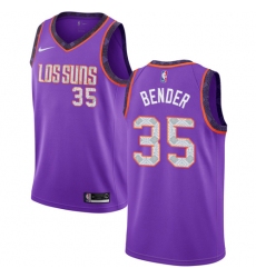 Men's Nike Phoenix Suns #35 Dragan Bender Swingman Purple NBA Jersey - 2018 19 City Edition