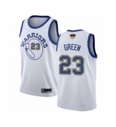 Men's Golden State Warriors #23 Draymond Green Swingman White Hardwood Classics 2019 Basketball Finals Bound Basketball Jersey