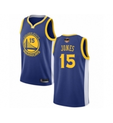 Men's Golden State Warriors #15 Damian Jones Swingman Royal Blue 2019 Basketball Finals Bound Basketball Jersey - Icon Edition