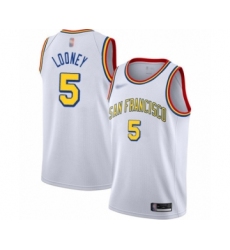 Women's Golden State Warriors #5 Kevon Looney Swingman White Hardwood Classics Basketball Jersey - San Francisco Classic Edition