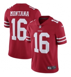 Youth Nike San Francisco 49ers #16 Joe Montana Elite Red Team Color NFL Jersey