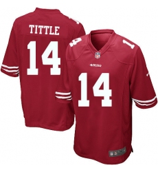 Men's Nike San Francisco 49ers #14 Y.A. Tittle Game Red Team Color NFL Jersey
