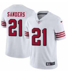 Men's Nike San Francisco 49ers #21 Deion Sanders Elite White Rush Vapor Untouchable NFL Jersey