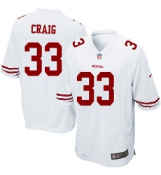 Men's Nike San Francisco 49ers #33 Roger Craig Game White NFL Jersey