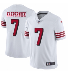 Men's Nike San Francisco 49ers #7 Colin Kaepernick Elite White Rush Vapor Untouchable NFL Jersey