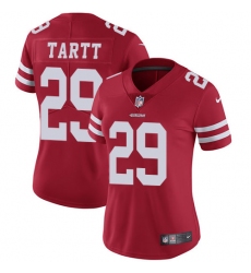 Women's Nike San Francisco 49ers #29 Jaquiski Tartt Elite Red Team Color NFL Jersey