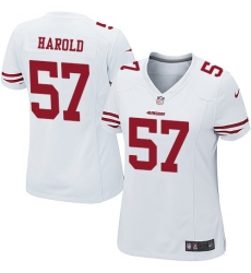 Women's Nike San Francisco 49ers #57 Eli Harold Game White NFL Jersey