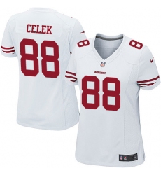Women's Nike San Francisco 49ers #88 Garrett Celek Game White NFL Jersey