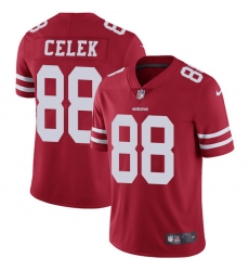 Youth Nike San Francisco 49ers #88 Garrett Celek Red Team Color Vapor Untouchable Limited Player NFL Jersey