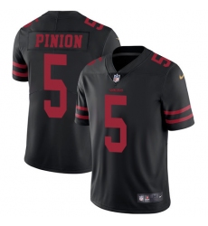 Youth Nike San Francisco 49ers #5 Bradley Pinion Elite Black NFL Jersey