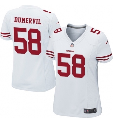 Women's Nike San Francisco 49ers #58 Elvis Dumervil Game White NFL Jersey